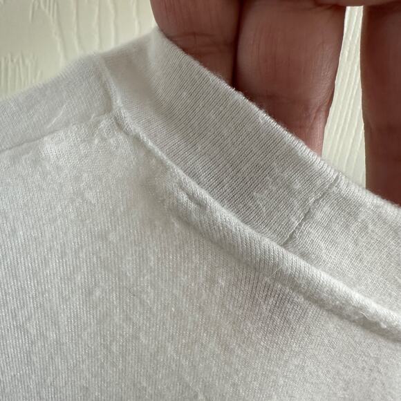 joan vass new york women’s large white twist-front tee soft stretch top - Picture 9 of 9